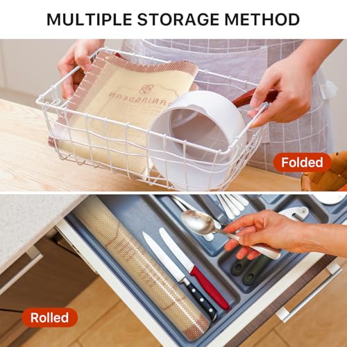 26x16 Inch Extra Thick Silicone Baking Mat with Measurements, Non-slip and Reusable - For Cookies, Bread, Pastry