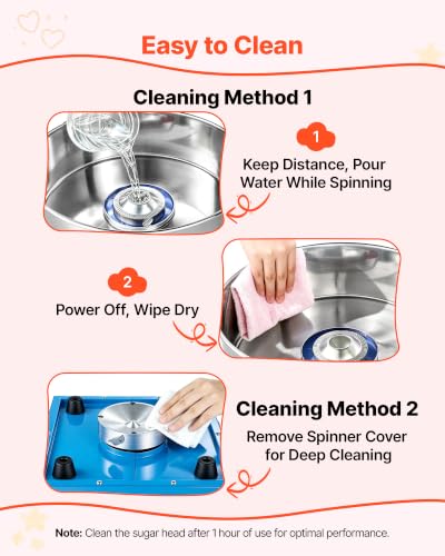 VEVOR Commercial Cotton Candy Machine, 1000W Electric Candy Floss Maker