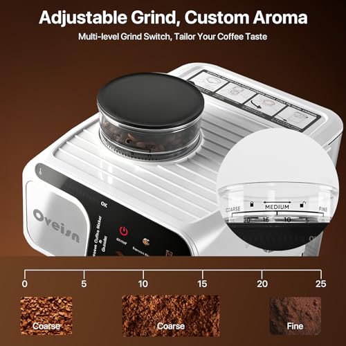 oveisn Espresso Machine Professional Home Espresso Maker Espresso Coffee Fast Heating for Cappuccino/Latte Coffee Machine for Home, Office for Latte Cappuccino-White