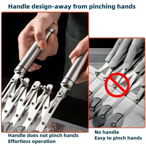5-Wheel Professional Pastry Cutter - Stainless Steel Pizza & Dough Tool, Multi-Use Kitchen Utensil for Baking, Lattice Cutting, Cookie Dividing - Heavy Duty Pastry Wheel with Ergonomic Handle