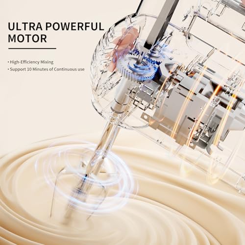 Hand Mixer Electric Handheld 5-Speed Upgraded Motor Pink