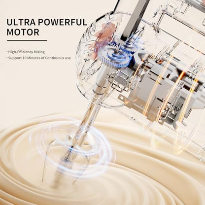 Hand Mixer Electric Handheld 5-Speed Upgraded Motor Pink