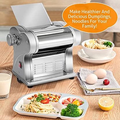 WICHEMI Electric Pasta Maker Machine Automatic Dough Pasta Roller 135W