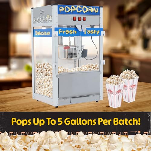 Great Northern Popcorn Company 6210 Pop Heaven Commercial Quality Popcorn Popper Machine, 12 Ounce, Blue