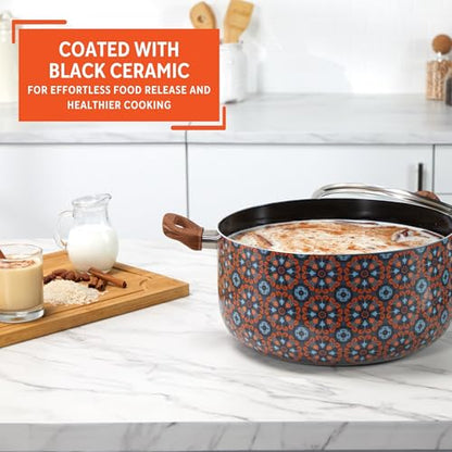 IMUSA 10Qt Talavera Dutch Oven w/Blk