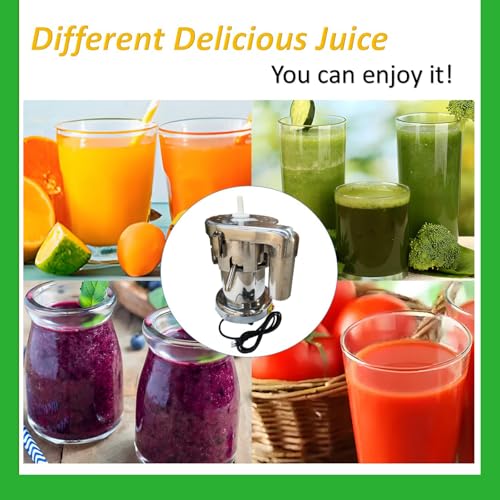 DINENOVATE Commercial Centrifugal Juicer Machine 750W, Stainless Steel Electric Fruit & Vegetable Juice Extractor with Automatic Pulp Separation (11-30 lb/min) for Restaurant & Bar