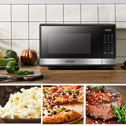 BLACK+DECKER Microwave Oven Countertop, 1.1 Cu.Ft, 1000W, Stainless Steel