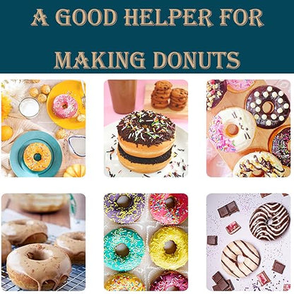IntXanth Mini Donut Maker Machine Electric Doughnut Baker Machine Snack Maker 15pcs 1.85inch Outer Diameter for Restaurants Dessert Shops Schools Home 1750W