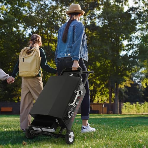 Royal Gourmet PD3001 3-Burner Propane Gas Griddle with Collapsible Stand, 23-Inch Portable Griddle with Side Table & 314 Sq. In. Cooking Area for Camping, Tailgating, Backyard & Patio, Black