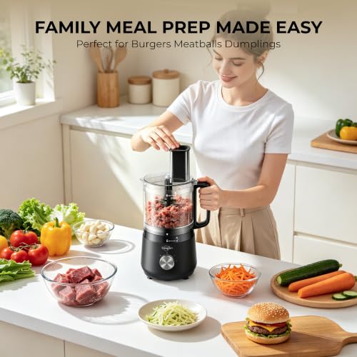 Sangcon 400W 4-Cup Mini Food Processor, Chop, Whip, Slice & Shred