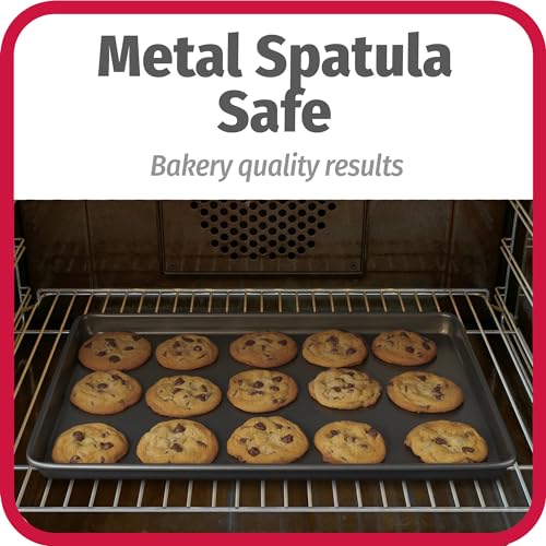 GoodCook Everyday Nonstick Baking Sheet Set, 3 Pack Includes Small (13×9) Medium (15×1) and Large (17×11) Pans Carbon Steel Construction Cookie Sheets Bakeware Set, Gray
