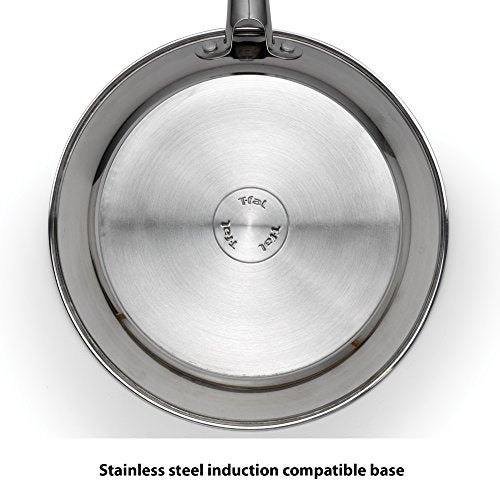 T-fal Performa Stainless Steel Cookware Set 12 Piece Induction Oven Broiler Safe 500F Pots and Pans, Dishwasher Safe Silver