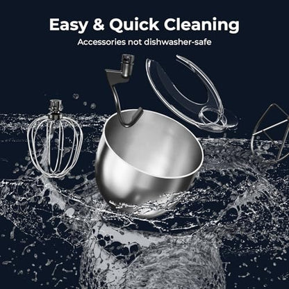 Electactic Stand Mixer With 12 Speed,5.3 Quart Electric Mixer With Tilt Head, Kitchen Mixer for Daily Use with Egg Whisk,Dough Hook,Flat Beater