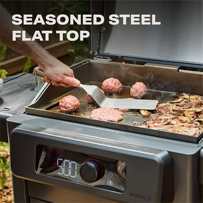 Current® Model G Griddle, Smart Electric Outdoor Flat Top BBQ Grill with 200°F to 600°F Range for Searing & Roasting, Digital Precision, Apartment-Friendly & Weather-Resistant, Slate