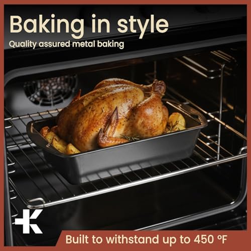 Loaf Pan Set 2-Piece - Deluxe Nonstick Carbon Steel Bakeware for Perfect Bread and Cakes – Dishwasher Safe, Premium Pans for Home Baking