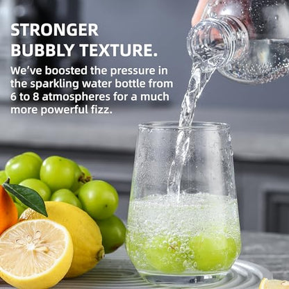 Multi-function Sparkling Water Maker,Carbonates Any Drink - Make Sparkling Soda & Fruit Drinks at Home, Sparkling Water Carbonator with 1L+0.5L BPA Free Bottles (Two CO2 Carbonator)