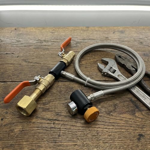Soda Machine CO2 Cylinder Refill Adapter Hose Soda Maker Co2 Canister Refill Station for Filling Soda blue Co2 Bottle