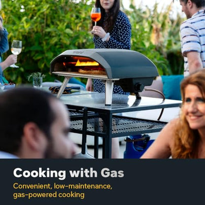 Ooni Koda 16 Natural Gas Pizza Oven – 16" Gas Powered Outdoor Oven with 28 mBar Regulator and Gas Hose, Gas Powered Portable Pizza Oven - Foundry Black