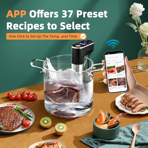 OUTOHOME Sous Vide Precision Machine,1300W WiFi Sous Vide Cooker