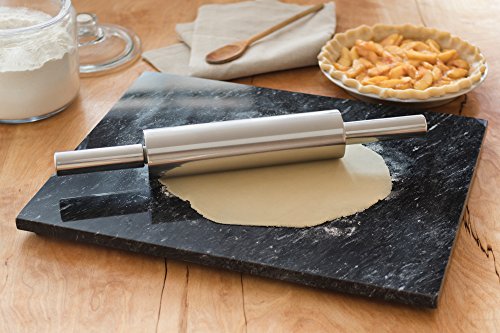 Fox Run Stainless Steel Rolling Pin With Handles, 18" x 2.6" x 2.8"