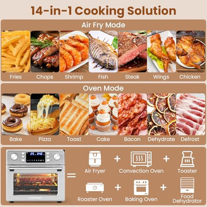COSTWAY 14-in-1 Air Fryer Toaster Oven Combo