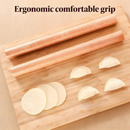 3-Pack 10-Inch Wooden Rolling Pins – Classic 1-Inch Diameter Baking Tools for Dough & Pastry