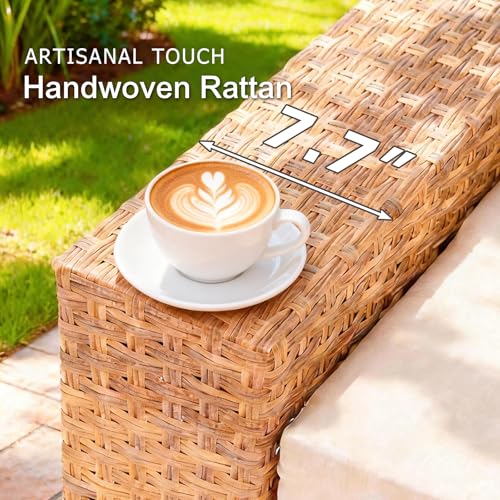 SUNSITT 8-Piece Patio Wicker Sectional Furniture Set, Outdoor Modular Couch