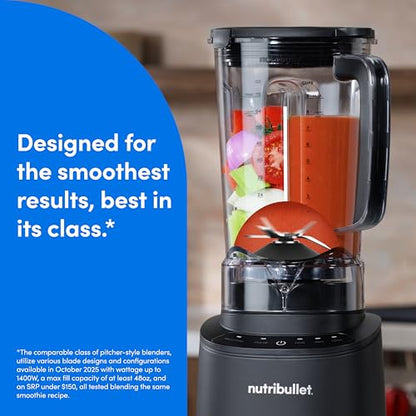 nutribullet Power Core™ Blender, 1400W Peak Power, Smoothies, Crushed Ice & Frozen Fruit, Full-Size Countertop Blender, 72-oz. Pitcher, Black, NBF70100