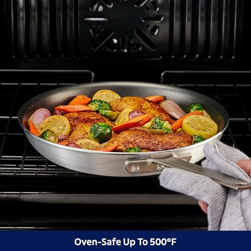 Tramontina Professional 14-Inch Non Stick Extra Large Frying Pan, Heavy-Gauge Aluminum Skillet with Reinforced Nonstick Coating, Gray Handle, Dishwasher and Oven Safe