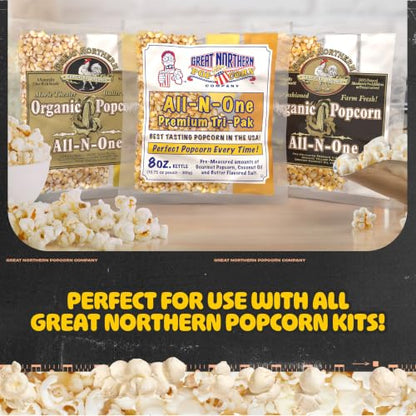 Perfect Popper Popcorn Machine - 10oz Stainless-Steel Kettle, Reject Kernel Tray, Warming Light, and Accessories by Great Northern Popcorn (Black)
