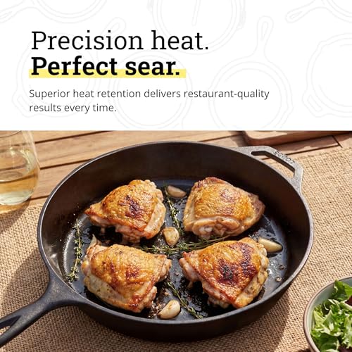 Lodge Seasoned Cast Iron Skillet 15 Inches - Frying Pan for the Stove, Grill or Campfire - Cooks Evenly - Features Easy-Grip Teardrop Handle - Non-Toxic, Nonstick & Long-Lasting