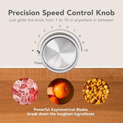 KitchenAid Pure Power Blender with 2 Personal Blending Jars, 1700 Watt Peak Power*, KSB2078, Porcelain White