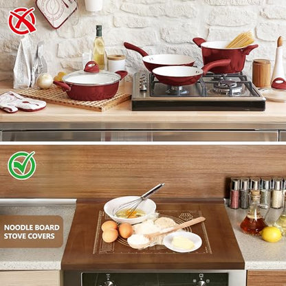 24" x 20" Wooden Pastry Board with Lip - Large Dough Board for Kneading, Rolling, & Baking, Wood Bread Board for Countertop, Cutting Board, Perfect Pastry Baking Board for Kitchen