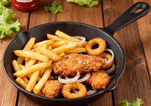 Pre-Seasoned Cast Iron Skillet, Black, 6 Inch Mini Frying Pan with Handle