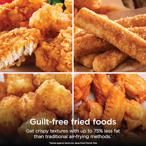 Ninja XL Air Fryer with MaxCrisp | 6.5 QT Capacity | 6-in-1 Max Crisp, Air Fry, Roast, Bake, Reheat & Dehydrate | 450°F Temp | 1750 Watts | Nonstick Basket, Crisper Plate & Recipe Guide | Grey | AF181