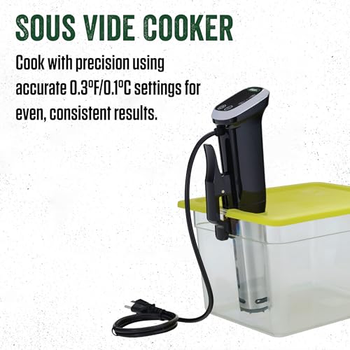 LEM Products Sous Vide Cooker, Stainless Steel Immersion Circulator with Digital Display, Precision Cooker, 1000W Precision Cooking Machine for Meat, Seafood, and Vegetables
