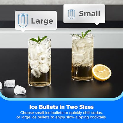 Midea 26lbs Countertop Bullet Ice Maker, Self-Cleaning, with Ice Scoop