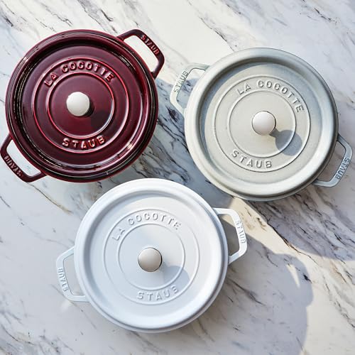 Staub Cast Iron 4-qt Round Cocotte - Grenadine