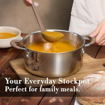 CAROTE 19pcs Stainless Steel Cookware Set with Detachable Handle, Pots and Pans Set, Induction Kitchen Cooking Sets, RV/Camping Cookware, Removable Handle, Oven Safe, Woodgrain, Mothers Day Gifts