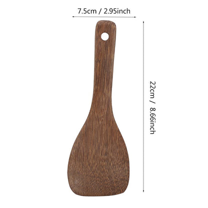 Chazcool Wooden Spatula, Flat Wooden Spoon, Wood Spatula Fried Rice Turner, Kitchen Cooking Tool for Cooking, Frying, Flipping & Stirring, Steak & Pizza