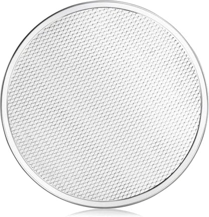 New Star Foodservice Restaurant-Grade Seamless Aluminum Pizza Baking Screen, 12 Inch, Pack of 6