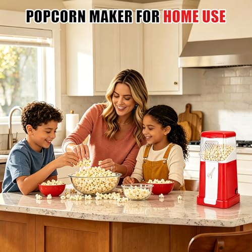 Air Popper Popcorn Maker, 1200W Electric Hot Air Popcorn Popper, 12 Cups