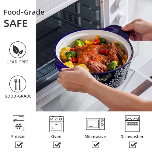 Wisenvoy Casserole Dish With Lid - Ceramic Baking Dishes For Oven