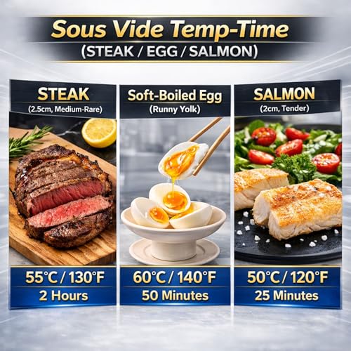 Commercial Sous Vide Cooker 1400W, Immersion Circulator with Precise Temperature Control & Timer, Large LCD Display, IPX7 Waterproof, Fast Heating Pump, Sous Vide Machine for Home & Commercial Use