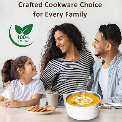 SAKAMOSH 3 Quart Tri-ply Stainless Steel Saucepan with Glass Lid, Induction Sauce Pan Compatible with All Cooktops, Non-Toxic Sauce Pot with Stay Cool Handle, Oven & Dishwasher Safe