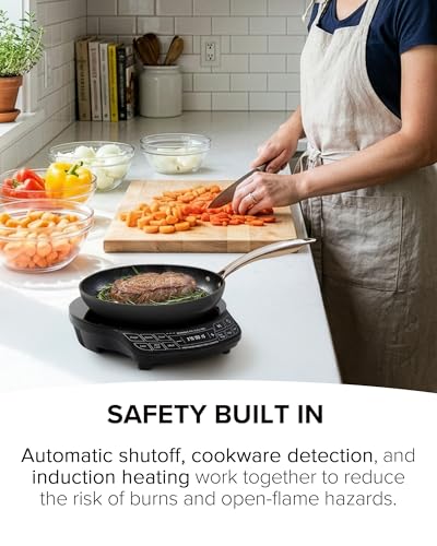 Nuwave Flex Pro 10.25” Precision Induction Cooktop with IMD Touch Display, LED, Shatter-Resistant Glass, 81 Temps (100°–500°F), 3 Wattages (600/900/1400W), Auto Shutoff, Portable Design, 30503V01