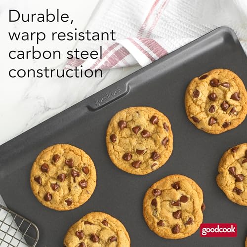 GoodCook AirPerfect Cookie Sheet Nonstick Air Insulated Carbon Steel Construction, 14 x 12-Inch, Gray
