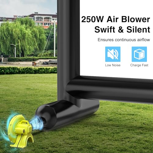 Inflatable Projector Screen for Outside 15ft Blow Up Movie Screen Outdoor with Air Blower, Easy Set Up Inflatable TV Home Theather for Backyards Movie Nights Party Fun, Support Front Rear Projection