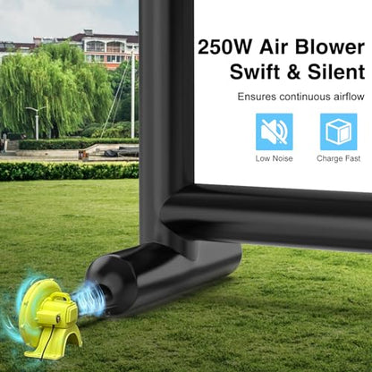 Inflatable Projector Screen for Outside 15ft Blow Up Movie Screen Outdoor with Air Blower, Easy Set Up Inflatable TV Home Theather for Backyards Movie Nights Party Fun, Support Front Rear Projection