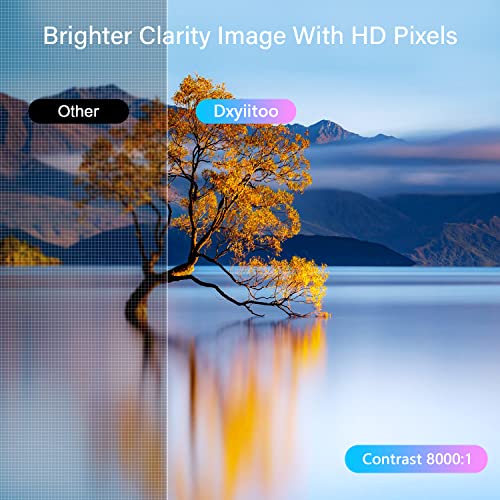 Full HD WiFi Bluetooth Projector Built in DVD Player, 12000LM 1080P Supported, Portable Mini DVD Projector for Outdoor Movies, 250" Home Theater, Compatible with iOS/Android/TV Stick/PS4/HDMI/USB/TF